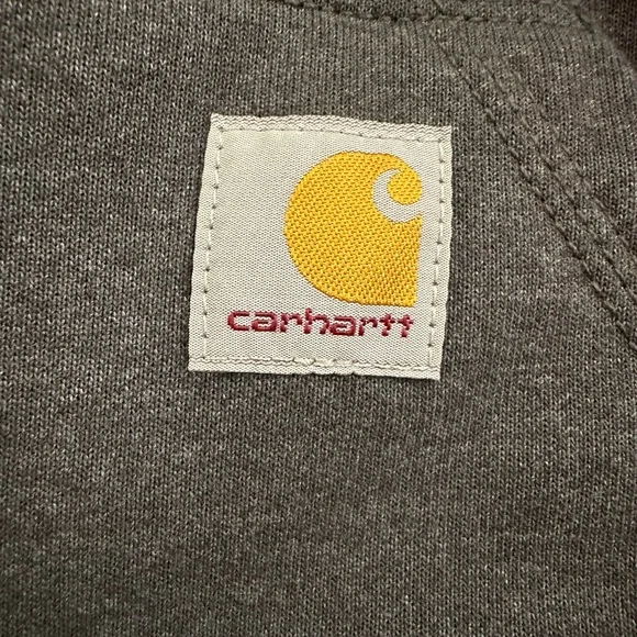 Carhartt Dark Gray Rain Defender Hoodie with Logo - Picture 2 of 12
